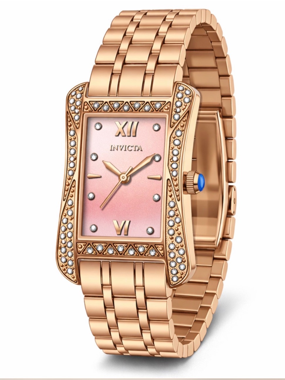 Invicta Wildflower Women's Watch - 26mm, Rose Gold, Austrian Crystals, Pink Dial